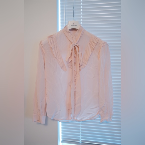 Coach pink shirt 100% silk blouse - Picture 1 of 5